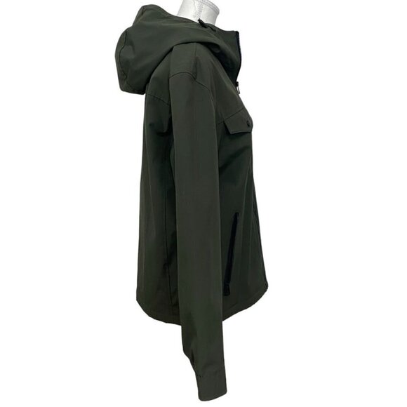 LEVI'S MEN'S OLIVE GREEN WATERPROOF ARCTIC CLOTH RAINCOAT - S - Picture 4 of 13